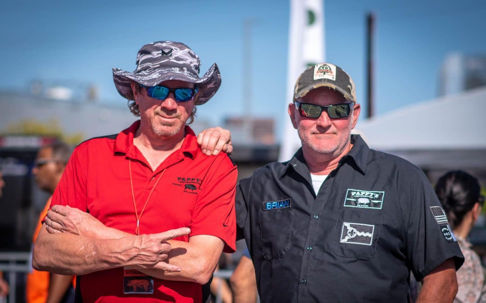 two men at bbq festival